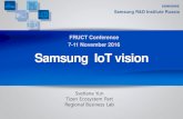 FRUCT Conference 7-11 November 2016 Samsung IoT vision · 7-11 November 2016 Samsung IoT vision Samsung R&D Institute Russia Svetlana Yun Tizen Ecosystem Part ... IoT, serving as
