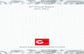 1 34th Annual Report - AEC Annual Report 2011-12.pdf · 34th Annual Report 2 N O T I C E NOTICE is hereby given that the 34th Annual General Meeting of the Company will be held at