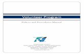 Volunteer Program Polices and Procedures Manual1 Section STANISLAUS COUNTY VOLUNTEER PROGRAM INTRODUCTION The Volunteer Program is a great way to connect people with opportunities