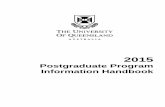 Postgraduate Program Information Handbookasd.uq.edu.au/docs/2015_PGCW_Prog_Info_Handbook.pdf · Contents. Postgraduate Program Information . List of Programs v . Details of Programs