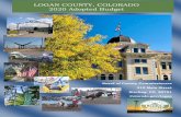 LOGAN COUNTY, COLORADO 2020 Adopted Budget · Logan County Assessed Value – The Logan County 2019 net assessed value for the 2020 budget is $342,545,840, which is a 4.69% increase