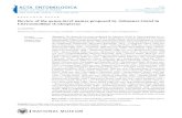 ACTA ENTOMOLOGICA · 2020-03-12 · ACTA ENTOMOLOGICA MUSEI NATIONALIS PRAGAE ISSN 1804-6487 (online) – 0374-1036 (print) RESEARCH PAPER Review of the genus-level names proposed