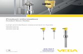 VEGA VEGAFLEX Radar Level Transmitters Brochure...Level measurement in liquids Density fluctuations, steam generation or strong pressure and tempera-ture fluctuations do not influence