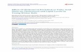 Effect of cholesterol enriched or fatty-acid diets on ...high fat and cholesterol can also produce changes in lipid composition and enzyme metabolism [10]. Due to these important antecedents