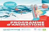 Programme d’animations - Chamrousse · Chamrousse 1750 /Front de neige 5€ À partir de 7 ans Sur incription aux ESF Initiation Hockey [17h30-19h] Découvrez le hockey sur glace