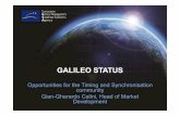 GALILEO STATUS - ITSF International Timing & …Galileo can contribute to Timing and Synchronisation • GNSS meets today the accuracy requirements of Power distribution, financial