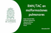 RMN/TAC en malformaciones · PDF file 2019-12-15 · malformaciones pulmonares congénitas debido a su buen rendimiento en la localización e identificación de las alteraciones y