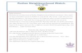Rother Neighbourhood Watch. News Letter.pdf · 2014-09-14 · Neighbourhood Watch Supporting Burglary Victims In Bexhill Rother police are enhancing their victim care by launching