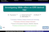 Investigating SRBs effect on GPS derived TEC · Intro. to SRBs Objectives Data and methods Preliminary observations Investigating SRBs effect on GPS derived TEC S. Tuyizere (1) J.