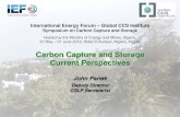 Carbon Capture and Storage Current Perspectives...CCS Framework • Effective regulatory development process in individual countries needed for successful CCS implementation A legal