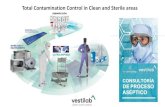 Total Contamination Control in Clean and Sterile areas · contamination control strategy, room qualification, classification, monitoring and gowning, may be used to support the manufacture
