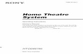 Home Theatre System - Sony · ©2007 Sony Corporation 2-898-427-51(1) Home Theatre System Operating Instructions Owner’s Record The model and serial numbers are located on the rear