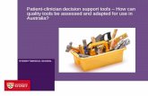 Patient-clinician decision support tools – How can … › sites › default › files › ...SYDNEY MEDICAL SCHOOL Patient-clinician decision support tools – How can quality tools