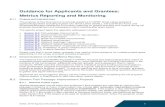 Guidance for Applicants and Grantees: Metrics …...SOGL 2018 Applicant/Grantee Metrics Guidance 1 Guidance for Applicants and Grantees: Metrics Reporting and Monitoring B.1.1 Purpose