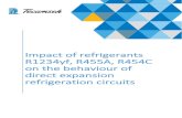 Impact of refrigerants R1234yf, R455A, R454C on the ...€¦ · It prohibits the use of refrigerants, with Global Warming Potential (GWP) exceeding the limits mentioned, in new refrigeration
