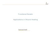 Functional Keratin Applications in Wound Healing47265aeea708b5a58a1c... · PDF file Functional Keratin New Paradigm in wound healing - Physiologic approach to wound healing Healing