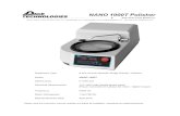NANO 1000T Polisher - Metallography › Brochures › NANO-1000T-Instruction-Manual.pdfNANO 1000T Polisher 1.0 Product Description 1.1 General Description 1 Working wheel Water valve