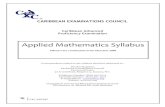 Applied Mathematics Syllabus - CXC · The Statistical Analysis and Applied Mathematics Syllabuses were merged to create a new 2-Unit syllabus for Applied Mathematics. This document
