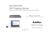 AP-SPS180 SIP Paging ServerSIP Paging Server AP-SPS180 SIP Paging ServerSIP Paging Server High-performance Next Generation SIP Paging Server Solution ... - FTP, Telnet, TFTP, DHCP