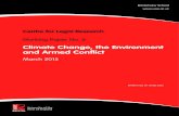 Climate Change, the Environment and Armed Conflict docs/climate-ch… · Climate Change, the Environment and Armed Conflict A. Introduction Climate change is a global problem. Scientists
