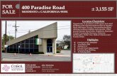 FOR 1321 I Street 400 Paradise Road ± 3,155 SF 2,735 RSF ......Jake Maiorino. 209.521.1591. jmaiorino@cosol. net. LIC# 01453218. 2,735 RSF. 3 Suites Available. Highlights Purchase