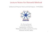 Lecture Notes for Rietveld Method · 2020-04-29 · Rietveld Method •The Rietveld method refines user-selected parameters to minimize the difference between an experimental pattern