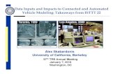 Data Inputs and Impacts to Connected and Automated Vehicle ... · Toronto, 1959 Los Angeles, 2009 Alex Skabardonis University of California, Berkeley 97th TRB Annual Meeting January