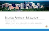 Business Retention & Expansion › wp-content › uploads › ... · 2019-03-26 · Business Retention & Expansion (BRE) Goals Create a positive business environment that encourages