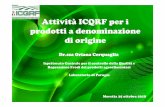 AttivitàICQRF per i prodotti a denominazione di origine · 2018-11-05 · AttivitàICQRF per i prodotti a denominazione di origine Dr.ssa Oriana Cerquaglia Moretta 25 ottobre 2018