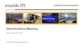 Shareholders Meeting - Hitachi Rail STSsts.hitachirail.com/sites/ansaldosts/files/docs/... · Shareholders Meeting Genoa, May 10th 2018 Investor Relations Department . 2 Page 1. Executive