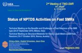 Status of NPTDS Activities on Fast SMRs - nucleus.iaea.org€¦ · 2nd Meeting of TWG-SMR Jiwon Choe , Vienna, 10 July 2019 Status of NPTDS Activities on Fast SMRs Chirayu Batra,