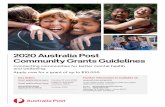 2020 Australia Post Community Grants Guidelines › content › dam › auspost_corp › ... · the Australia Post Community Grants program. We may ask applicants and grant recipients