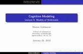 Cognitive Modeling - Lecture 5: Models of Arithmetic › teaching › courses › cm › lectures › cm05... · Modeling Arithmetic Skill A Production Rule Model Motivation Architecture