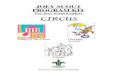 For Joey Scout Leaders CIRCUS€¦ · STARBURST THEME - CIRCUS The starburst theme chosen for this series of four-week programs is Circus. The Circus is an exciting event and throughout