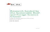 Research funded by the Sustainable Beef and Forage Science ...€¦ · The Sustainable Beef and Forage Science Cluster is a partnership between Agriculture and Agri-Food Canada (AAFC)