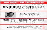 SAM COOKE - americanradiohistory.com...MUSIC BUSINESSSINGLE COPY PRICE: 250 Incorporating music reporter Vol. VIII, No. 49, July 11, 1964 NEW HORIZONS AT SCEPTER -WAND Aggressive Singles