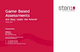Game Based Assessments - ABP€¦ · • Nature: Gamification vs. Game Based Assessment • Type: Custom-built vs. pre-existing vs. gamified traditional vs. VR • Measures: performance,