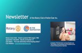 Newsletter of the Rotary Club of Keilor East Inc. · 2018-10-16 · Newsletter of the Rotary Club of Keilor East Inc. Rotary Club 21222 –Charter granted 10th August 1983 September