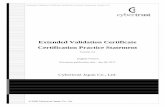 Extended Validation Certificate Certification Practice ...€¦ · Validation Certificate Certification Practice Statement.” Upon disclosure of the new version of “Extended Validation
