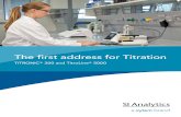 The first address for Titration · 2017-10-04 · TitroLine® 5000 TitroLine® 5000 - the new automatic Titrator from SI Analytics The predecessor of the TitroLine® 5000, TitroLine®
