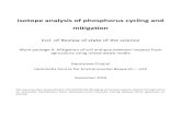 Isotope analysis of phosphorus cycling and mitigation D4.2_Final.pdfIsotope analysis of phosphorus cycling and mitigation Incl. of Review of state of the science ... Phosphorus (P)