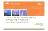 The outlook for electricity industry restructuring in Australia · 2013-07-30 · The stationary energy sector energy conversion chain Primary energy forms e.g: coal, gas, nuclear,