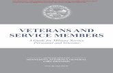 VETERANS AND SERVICE MEMBERS - Minnesota … › docs › 2015 › other › 150914.pdfVETERANS AND SERVICE MEMBERS A Guide for Military Service Personnel and Veterans MINNESOTA ATTORNEY