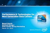 Performance & Technologies for Next Generation Data Centers Performance & Technologies for Next Generation