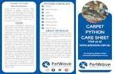 CARPET PYTHON CARE SHEET - PetWaveespecially for snakes, lizards, amphibians and birds of prey and many rare, creative and beautiful decorations for your aquarium and terrarium. Visit