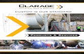 Industrial Fa ns & Se rv ices - Pentad Assoc...Industrial Fa ns & Se rv ices CUSTOM IS OUR STANDARD 2 Clarage - Products & Services WHO WE ARE Clarage is the heavy-duty division of