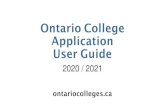 Ontario College Application User Guide how...application (e.g. parent, guidance counsellor) (Note: not shared with the colleges) Citizenship and Residency –Citizenship, residency
