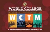 A WORLD FULL OF OPPORTUNITIES AWAITS YOU › wctm › pdf › Brochurebkp.pdf · students who have enthusiastically opted for a commendable career in the ﬁeld of engineering and