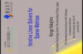 Iterative Linear Solvers for Sparse Matricesnkl.cc.u-tokyo.ac.jp › 14e › 05-Advanced › Multigrid.pdf · Iterative Linear Solvers for Sparse Matrices Kengo Nakajima Information