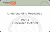 Understanding Pesticides Part 1 Pesticides Defined · Minimum Risk Pesticides • Products listed as ―Minimum Risk Pesticides‖ by the Environmental Protection Agency (EPA) are